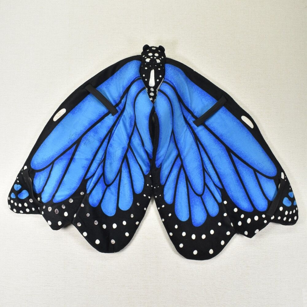Adventure Planet Plush Blue Morpho Butterfly Wings Costume Wearable Kids Youth